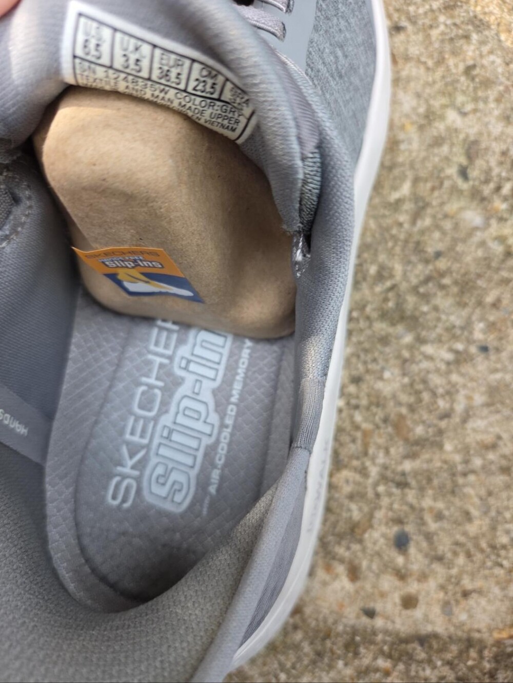 Skechers GO WALK Slip-ins Women’s 6.5 Gray NWT Sneakers - Picture 6 of 7